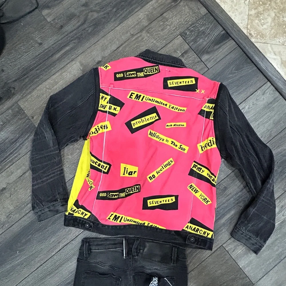 Cult of Individuality Sex Pistols denim jacket. one sz vest rock rocker Bollocks - Picture 9 of 9